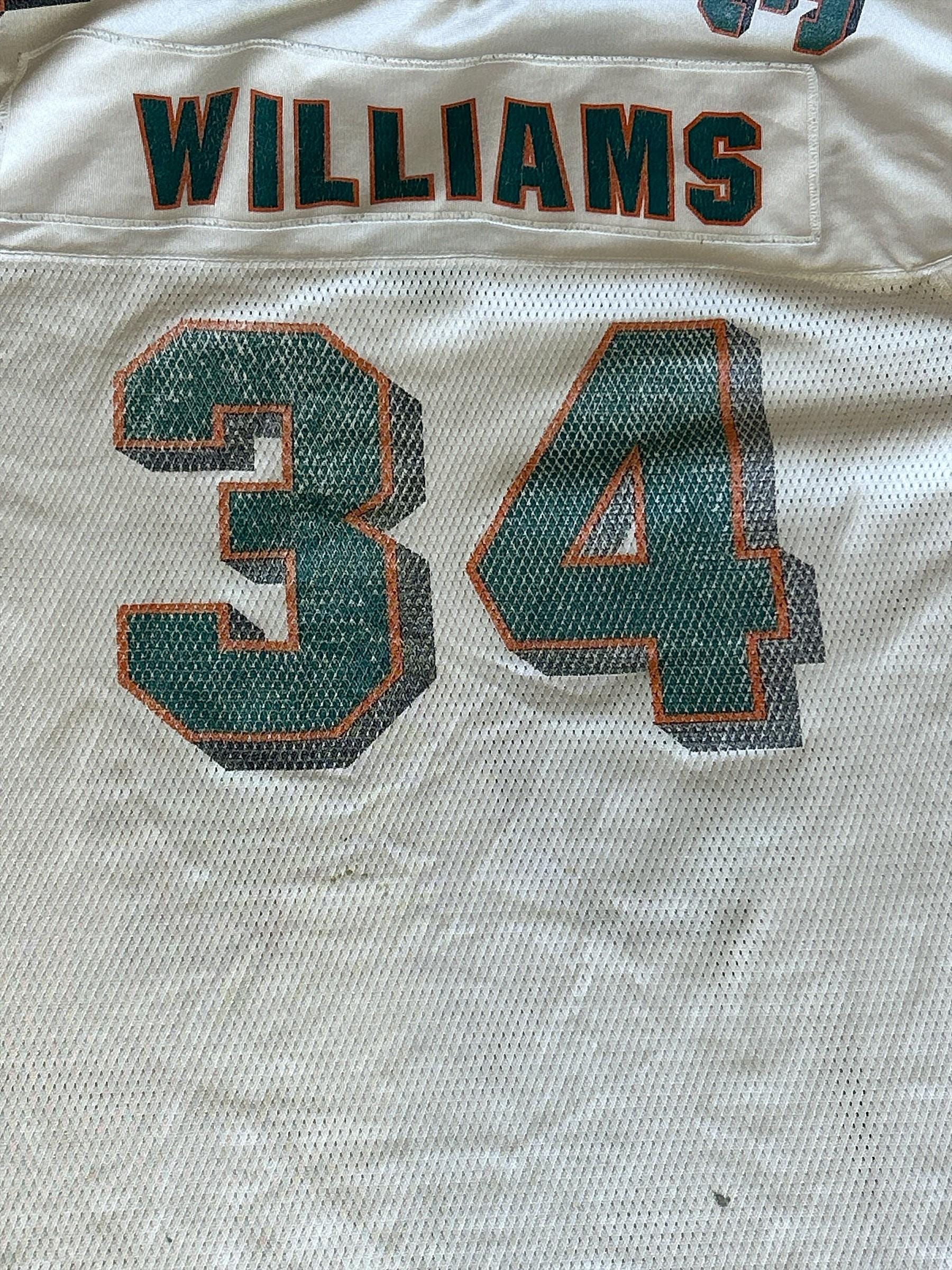 Reebok×NFLマイアミ・ドルフィンズ リッキーウィリアムズ ゲームシャツ Reebok NFL Miami Dolphins Ricky Williams Football Jersey - Etsy