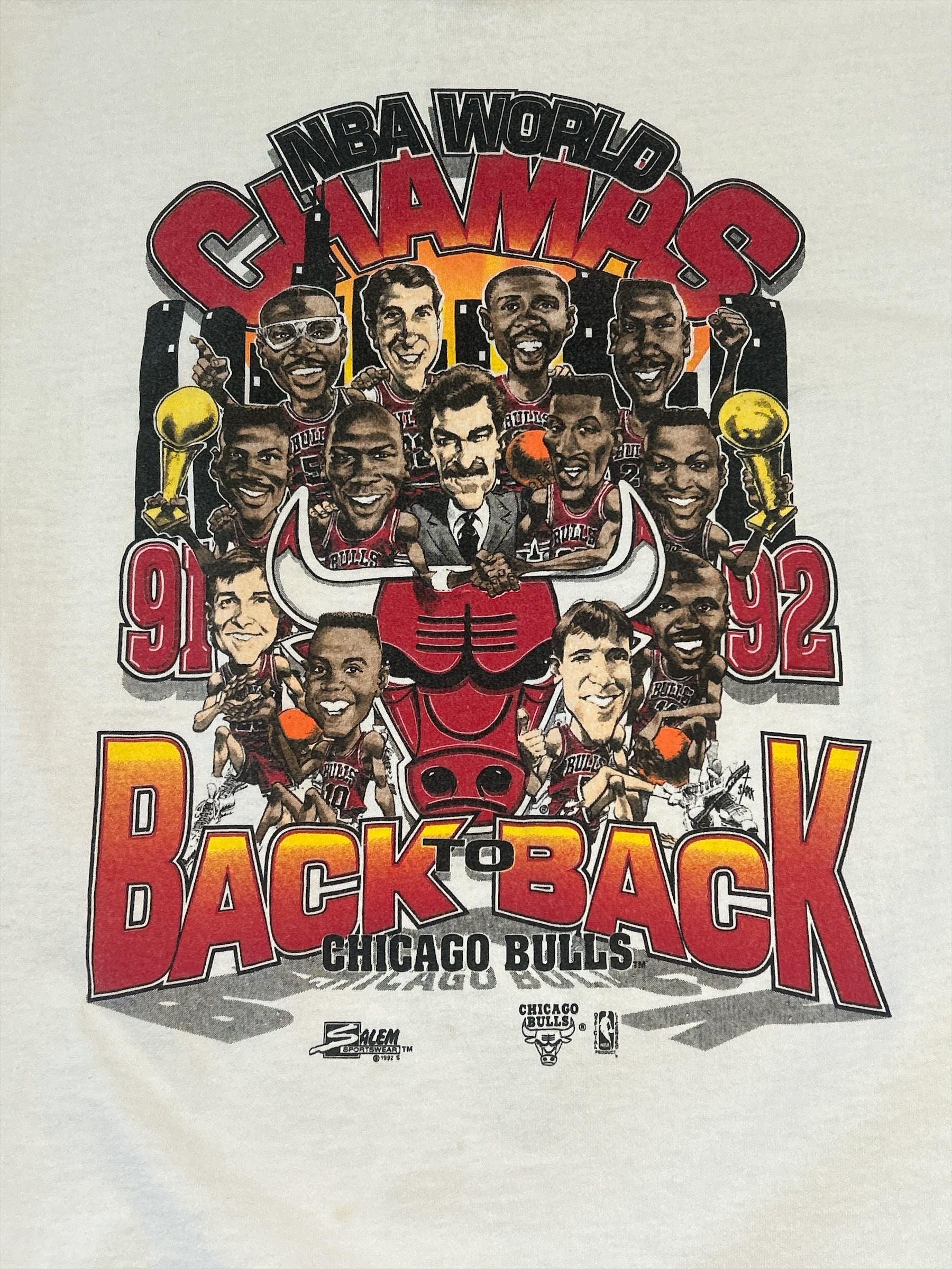 Vintage 1992 Chicago Bulls NBA World Champions T-shirt - Etsy