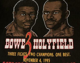 Vintage 1995 Riddick Bowe Vs. Evander Holyfield Boxing T-shirt - Etsy