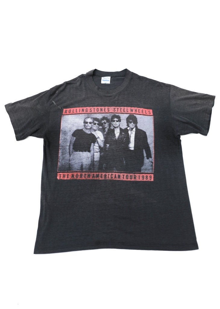 RARE 1989 Paper Thin Rolling Stones Steel Wheels T-shirt - Etsy RARE 1989 Paper Thin Rolling Stones Steel Wheels T-shirt - Etsy