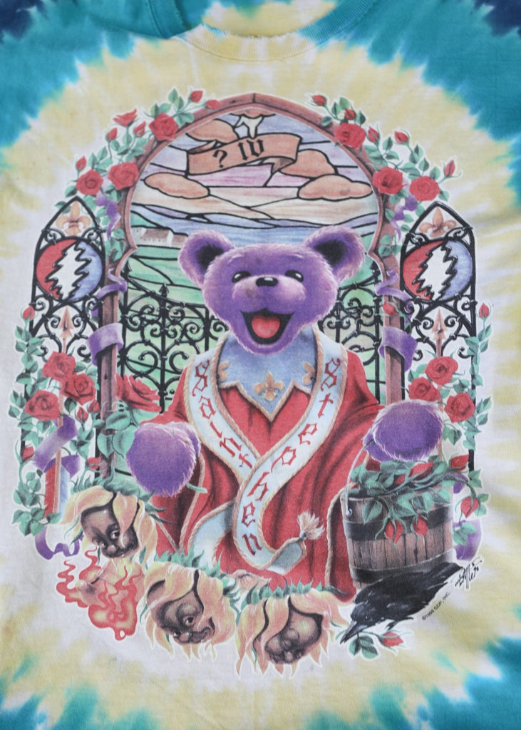 1998 Grateful Dead Saint Stephens Liquid Blue Vintage T-shirt - Etsy