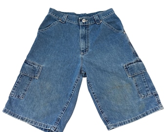 Vintage 90s Lee Pipes Denim Cargo Shorts - Etsy