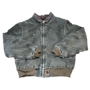 Vintage Carhartt Santa Fe Jacket Moss Green With Quilted Lining - Etsy