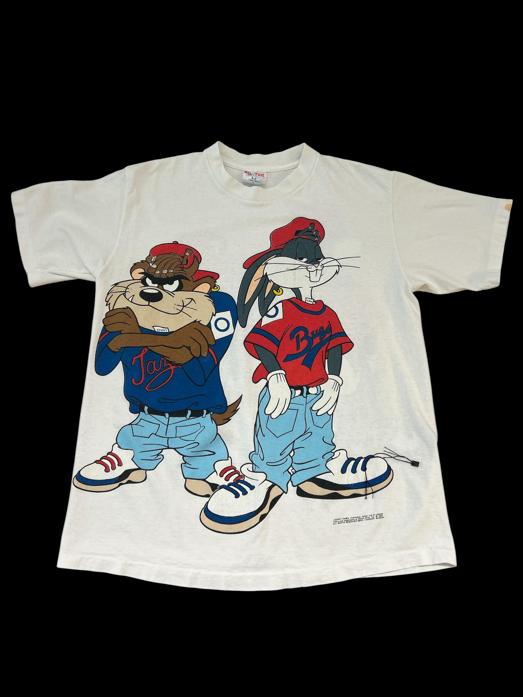 Vintage 1992 Taz and Bugs Bunny Looney Tunes T-shirt - Etsy