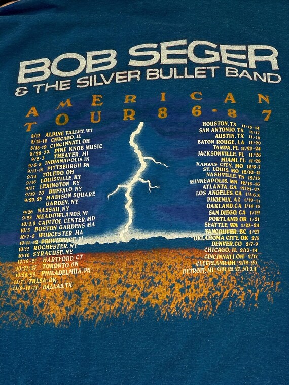 Vintage 86-87 Bob Seger American Storm Tour T-shirt - Etsy
