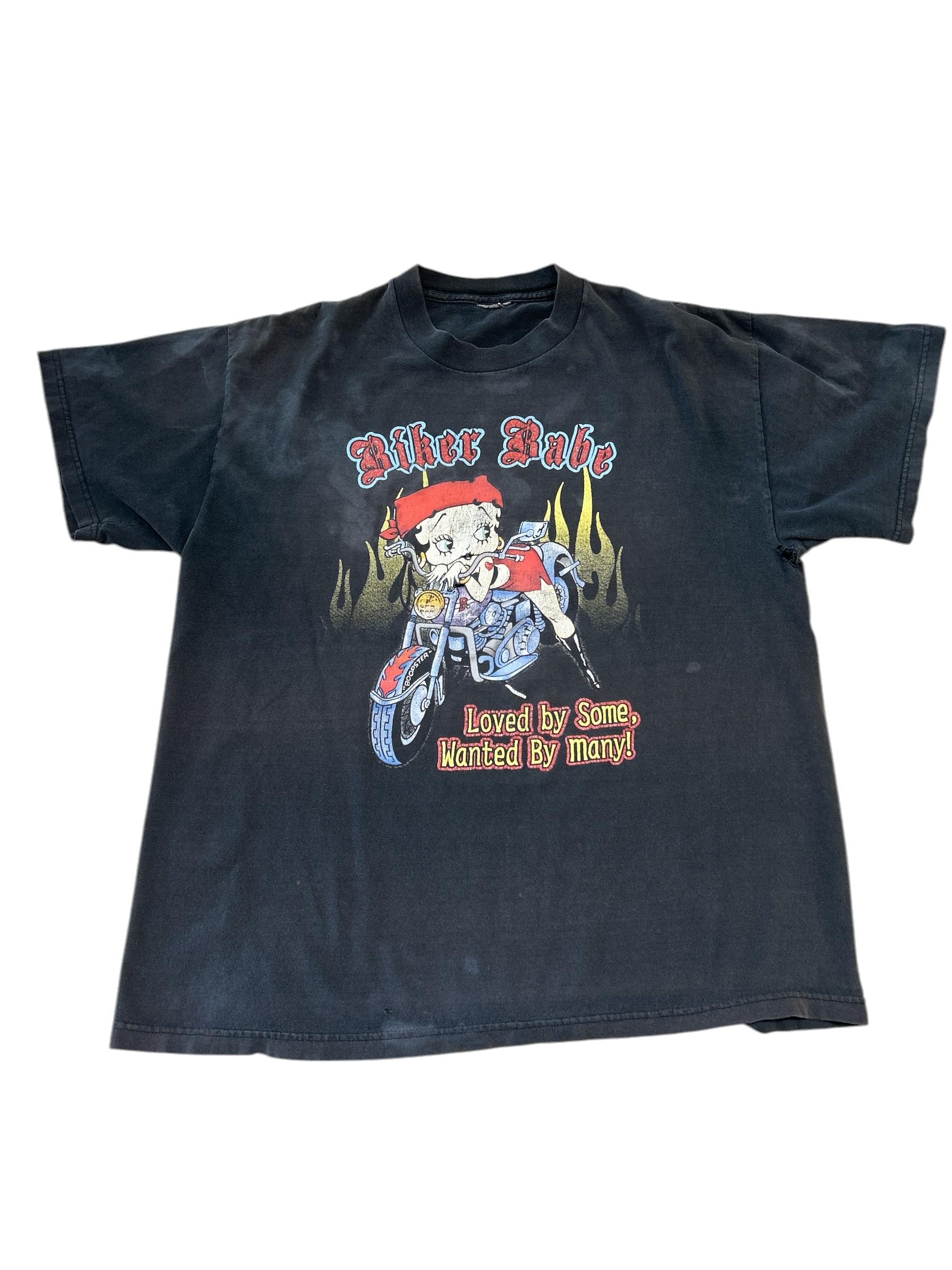 Vintage Betty Boop Biker Babe Motorcycle T-shirt - Etsy
