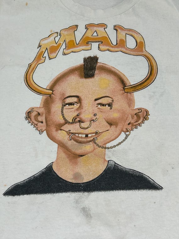 Vintage 90s MAD Magazine Distressed T-shirt - Etsy