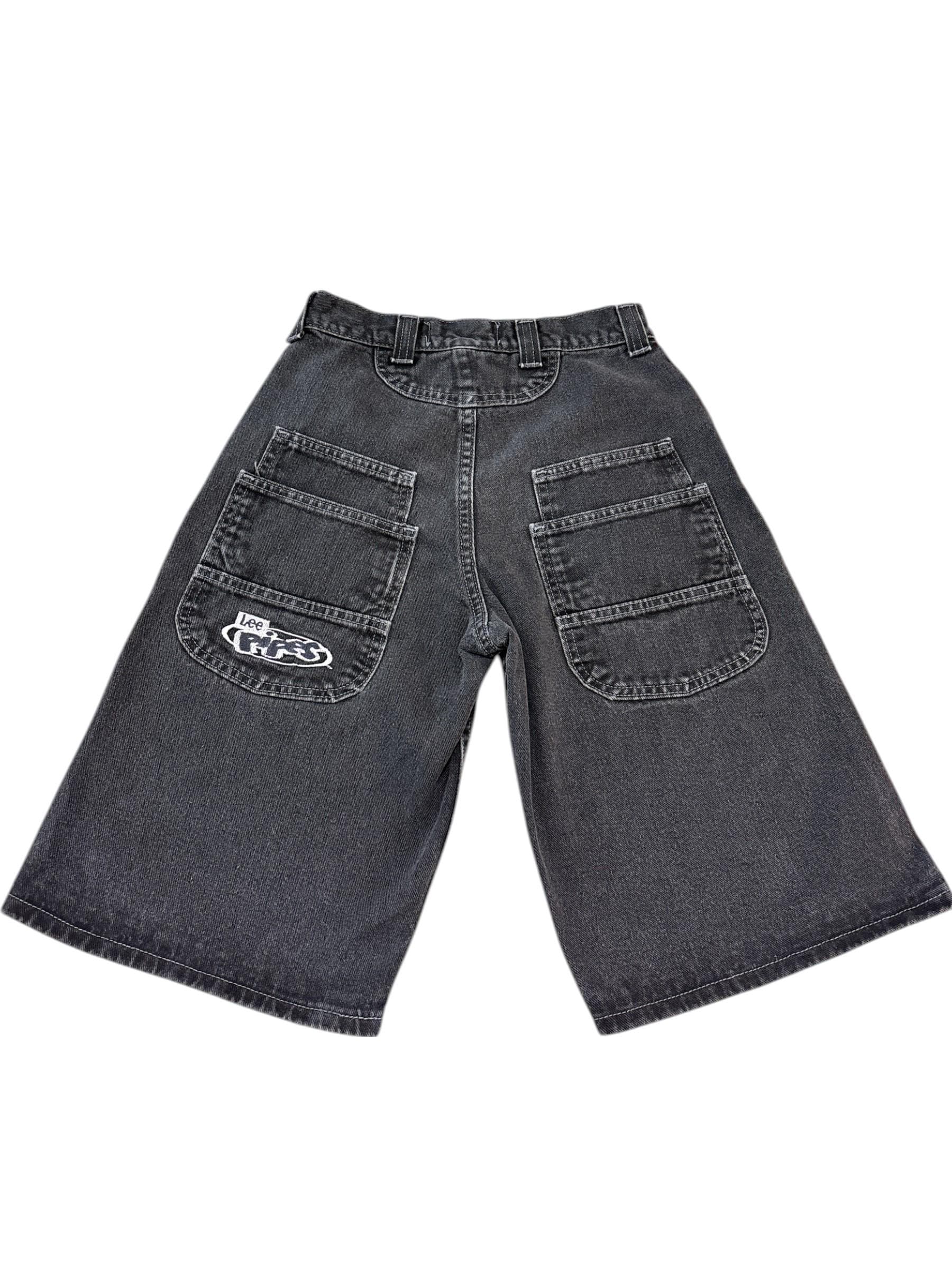 Vintage 90s Lee Pipes Black Denim Shorts - Etsy