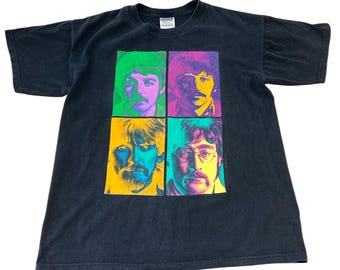 Vintage 90's the Beatles Rubber Soul Album Portrait Tee Size Large