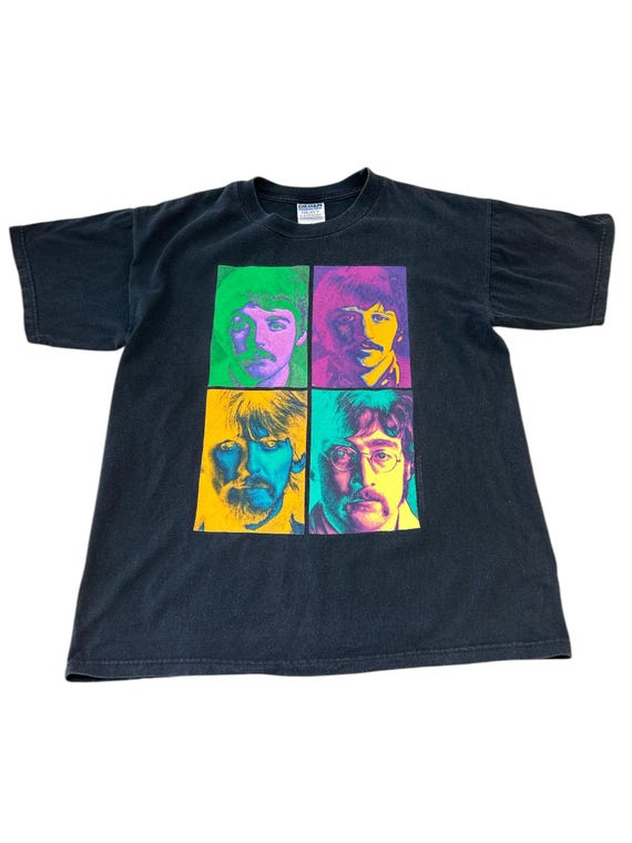 Vintage 90s the Beatles Pop Art T-shirt - Etsy
