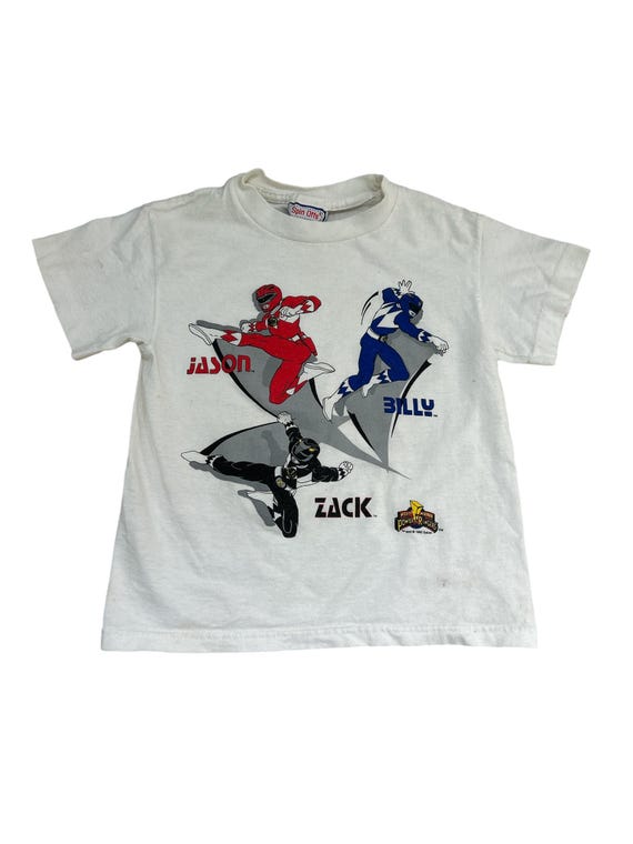 Koszulka dziecięca Power Rangers Vintage 1993 - Etsy Polska