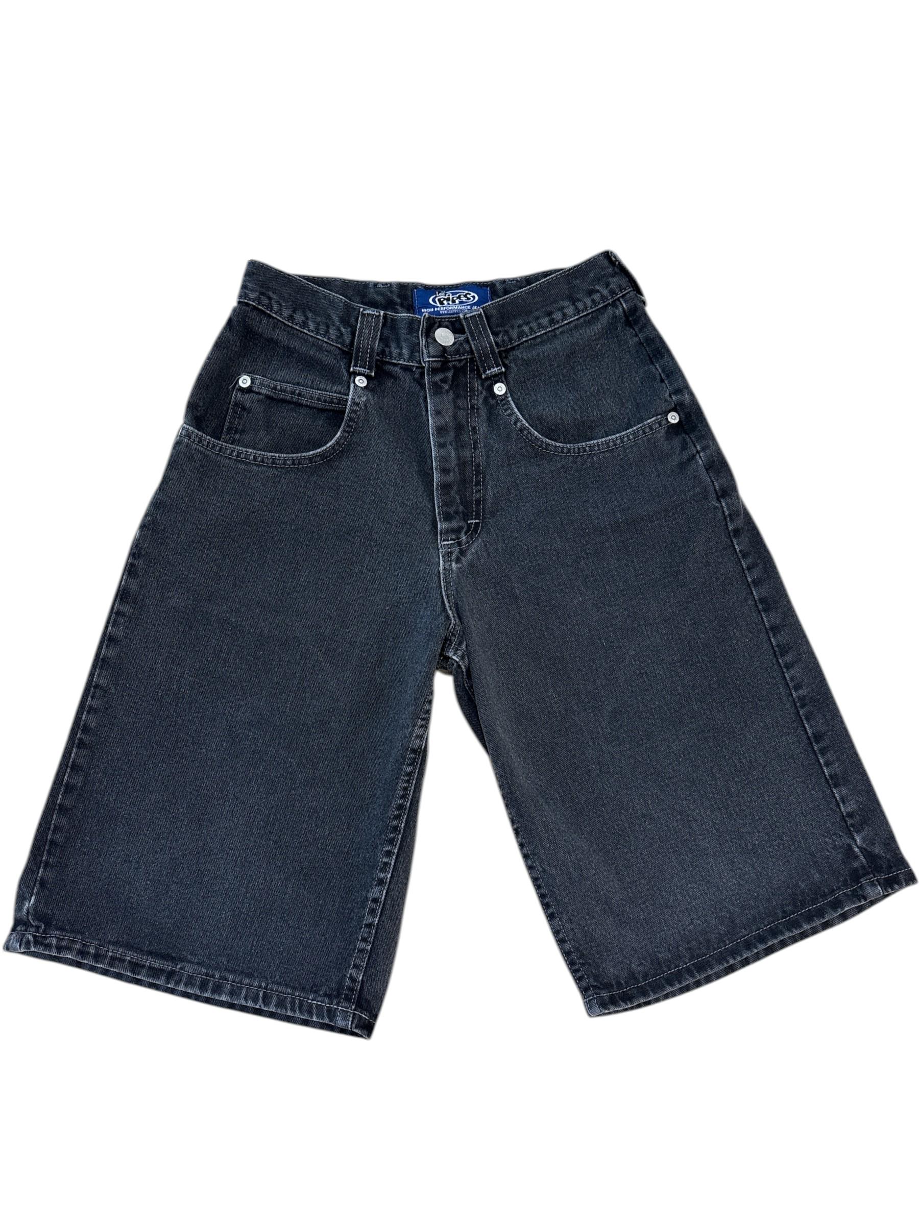 Vintage 90s Lee Pipes Black Denim Shorts - Etsy