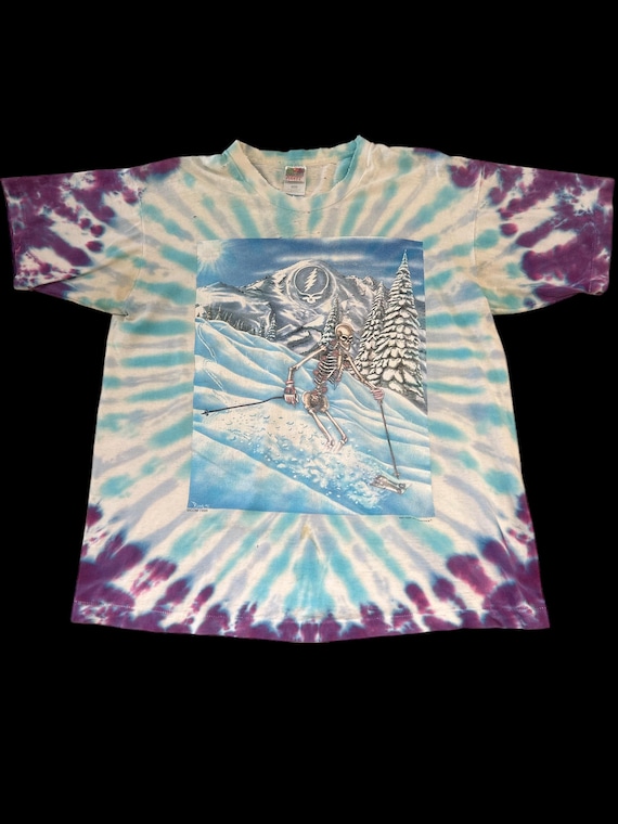 Vintage 1995 Grateful Dead Skiing Skeleton T-shirt - Etsy