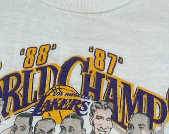 Vintage 1988 Los Angeles Lakers World Champions T-shirt - Etsy