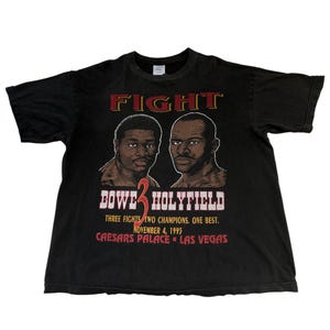 Vintage 1995 Riddick Bowe vs. Evander Holyfield Boxing T-Shirt