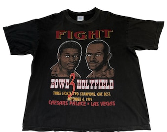 Evander Holyfield Riddick Bowe Vintage 1995 T-shirt (L) - Etsy