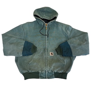 Vintage Carhartt Santa Fe Jacket Moss Green With Quilted Lining