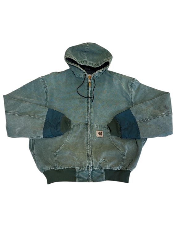 Vintage 90s Carhartt Hooded Active Jacket in Aspen Green - Etsy