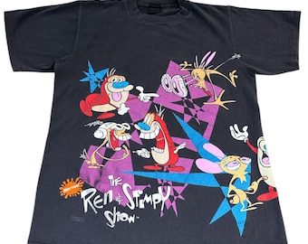 Vintage 1992 Nickelodeon the Ren & Stimpy Show T-shirt Size L - Etsy