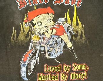 Vintage Betty Boop Biker Babe Motorcycle T-shirt - Etsy