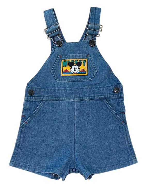 Vintage Mickey Mouse Denim Baby Overalls - Etsy