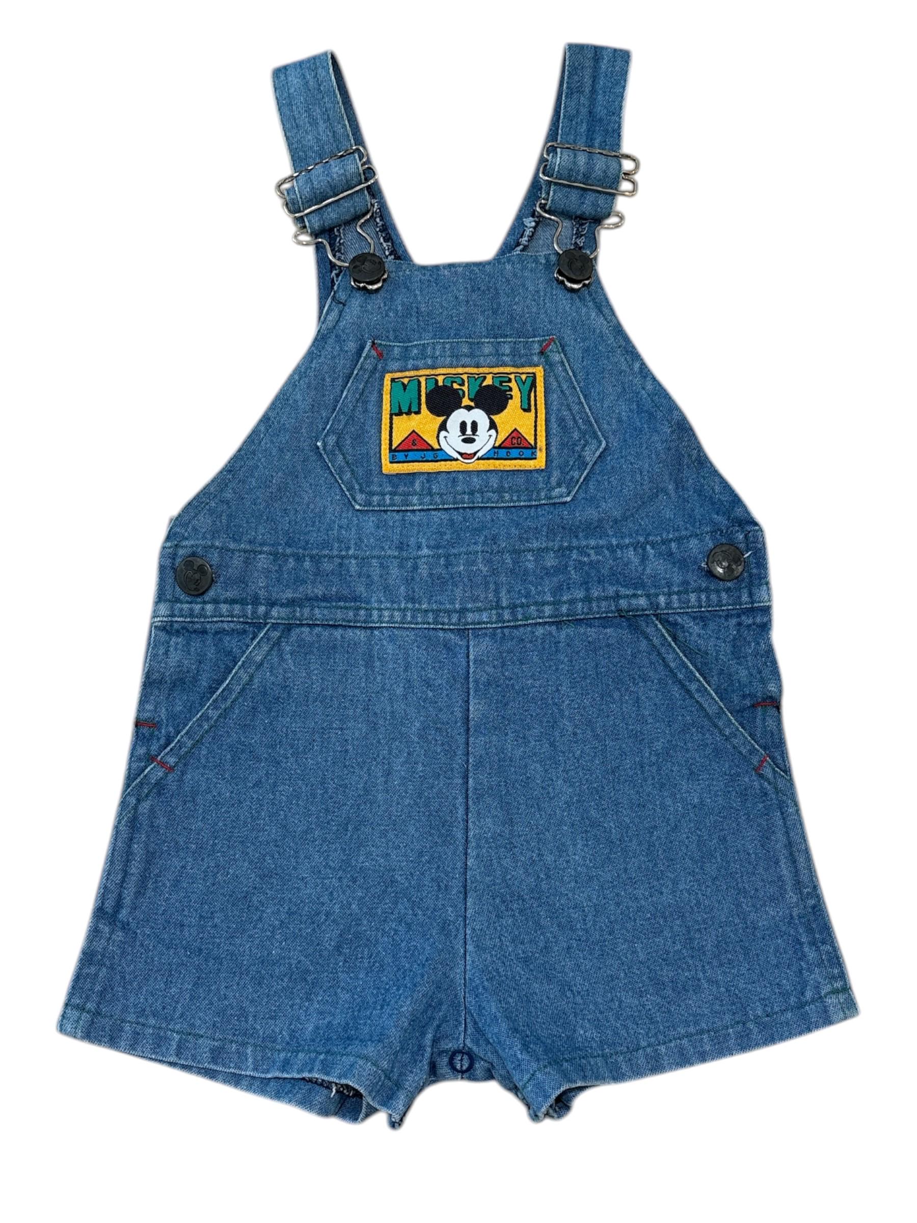 misaharu☆DENIM DUNGAREE×Disney mickey Vintage Mickey Mouse Denim Baby Overalls - Etsy
