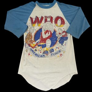 Vintage 70s The Who American World Tour Baseball Tee