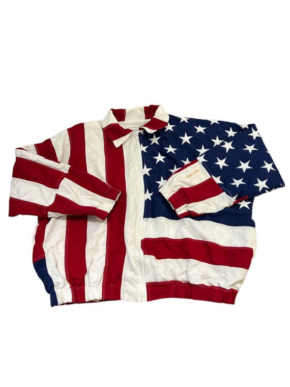 超希少 80s CHECKER FLAG USA製 ヴィンテージファブリック Vintage 1993 Limited Edition LTD USA Flag Jacket - Etsy