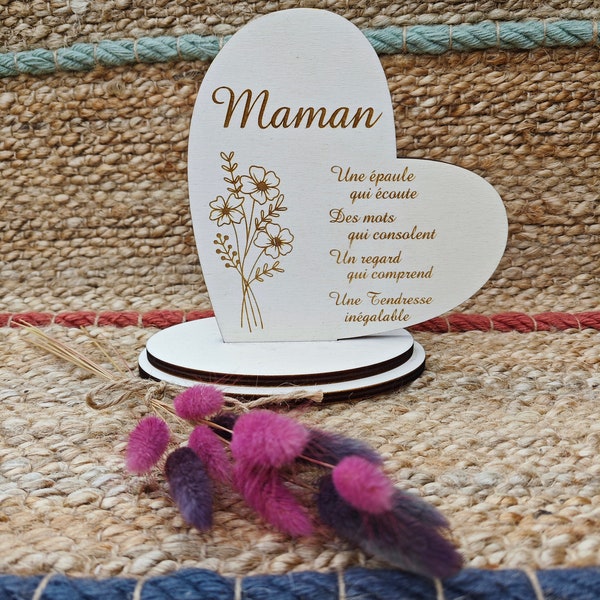 Regalo personalizado de mamá, placa de madera de mamá, nombre personalizable del Día de la Madre