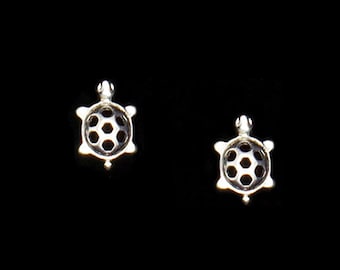 Boucles d'oreilles tortue argent 925, boucles d'oreilles femme et fille, boucles d'oreilles enfant, boucles d'oreilles animaux, fait main, originale, minimaliste, mode