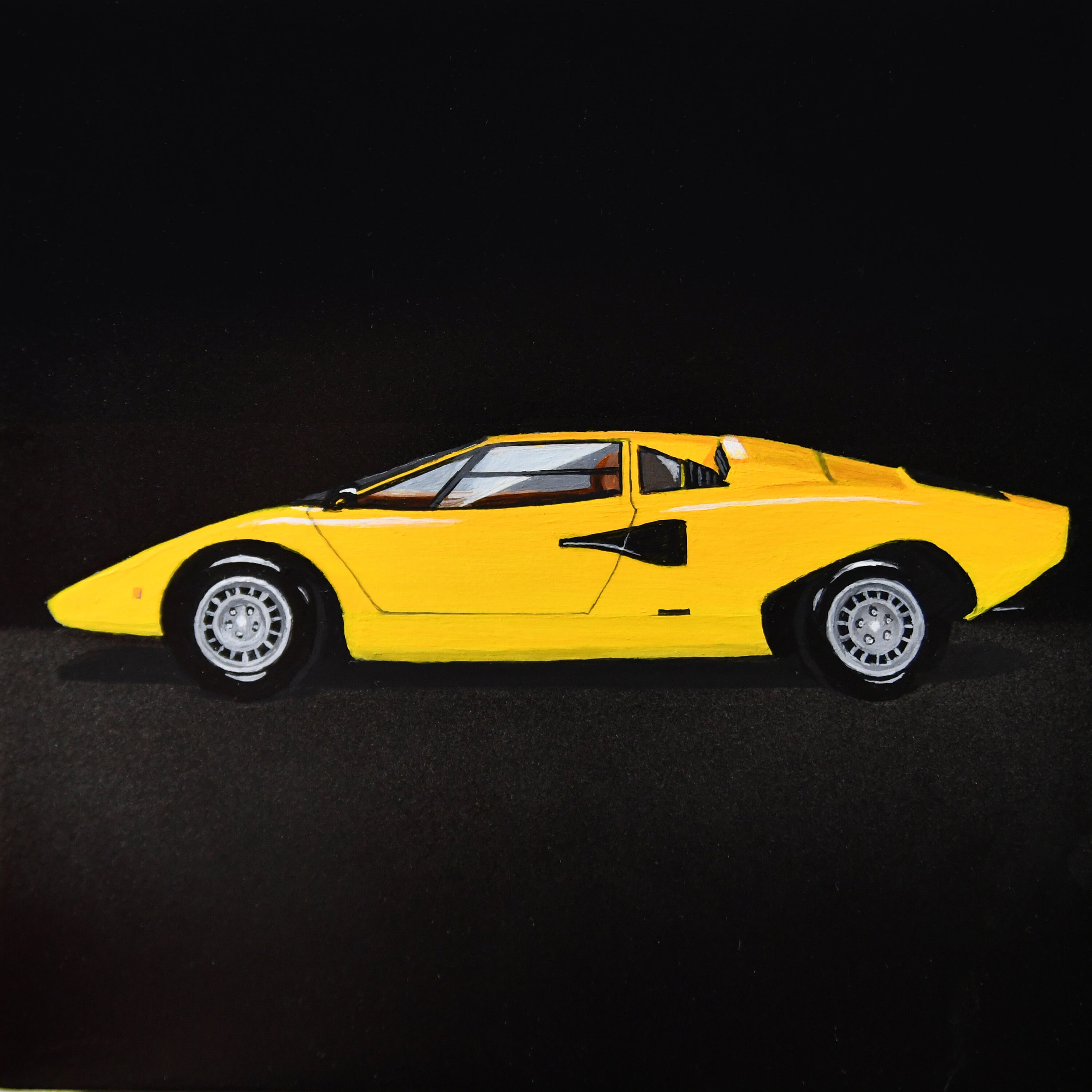 Lamborghini Countach LP400, Original Acrylic Painting on Board - Etsy