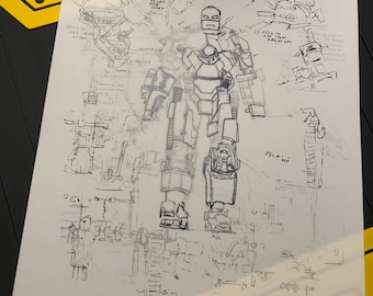 Iron Man Mark 1 cave blue prints movie prop replica
