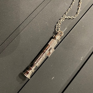 Handmade Alloy Laser sword Obi hilt Charm Necklace, Women Men Jewelry, geek Pendant, Gamer Gift movie fan Emotional Support Mindfulness