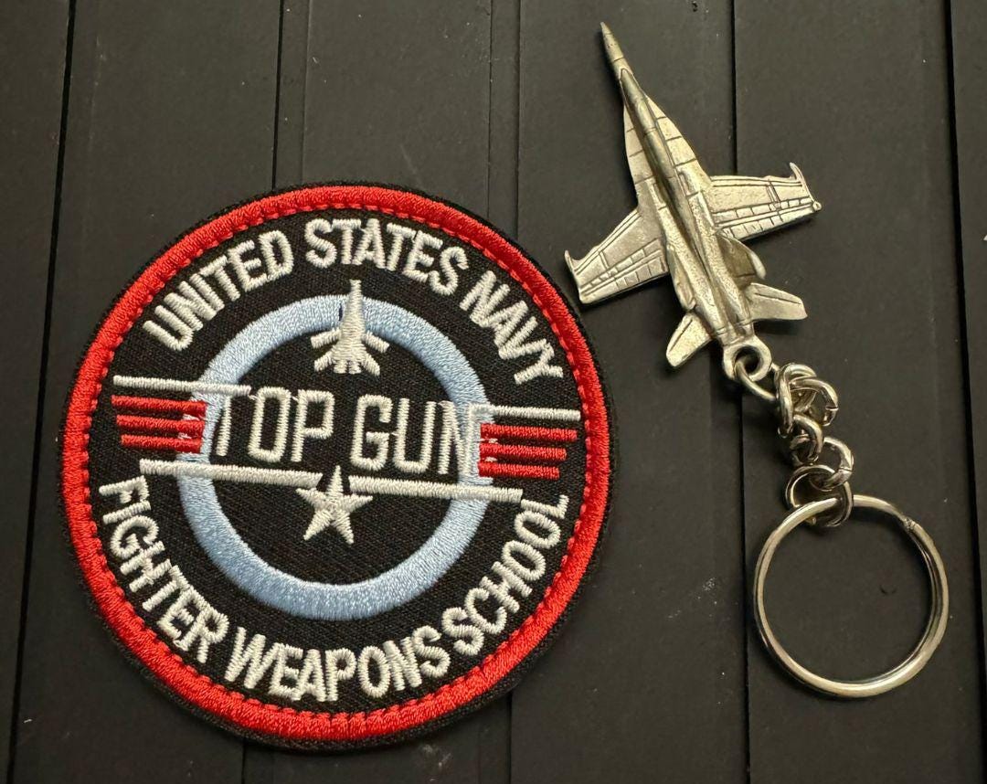 F-18 Super Hornet Keychain Keyring Set Replica Maverick Rooster