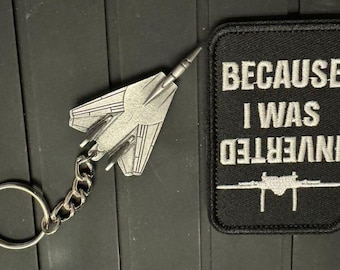 Llavero F-14 Tomcat, set de llaveros y parches, réplica del Maverick, regalo para fans