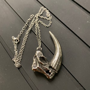 Mandalorian Mudhorn Mythosaur stainless steel Beskar Pendant