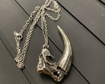 Mandalorian Mudhorn Mythosaur stainless steel Beskar Pendant