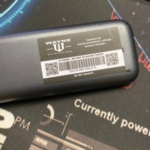 5 STICKER VALUE PACK Wayne Style Asset Tag movie prop replica 5 pack