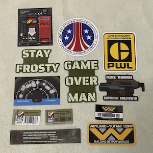 USCM Colonial Marine Pulse rifle Weyland Yutani Inspired Vinyl Decal set