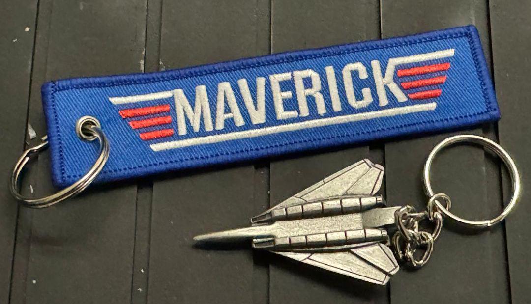 F-14 Tomcat Keyring Keychain Patch Set Replica Maverick Gift