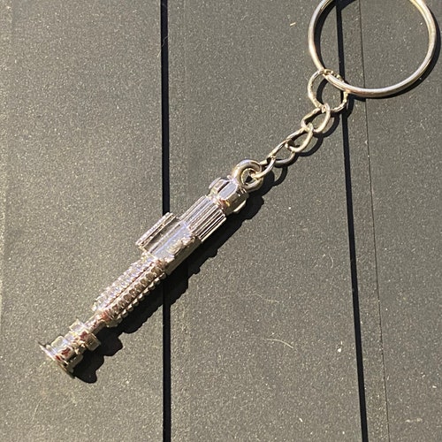 obiwan lightsaber keychain keyring pendant fan made