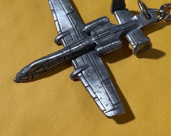 Topgun keyring gift A-10 Warthog Keychain metal replica pewter keychain
