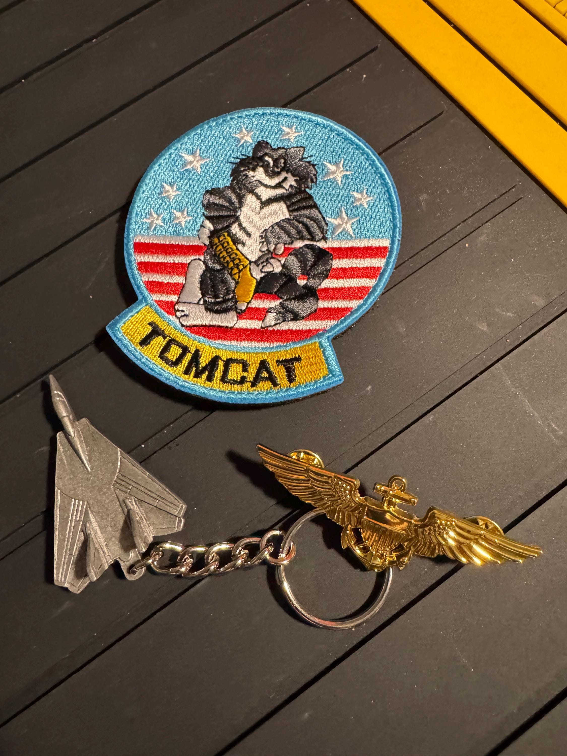 Eagle Crest F-15イーグル&F-14トムキャット ピンバッジセット F-14 Tomcat Aviation-inspired Pewter Keychain Set With Wings
