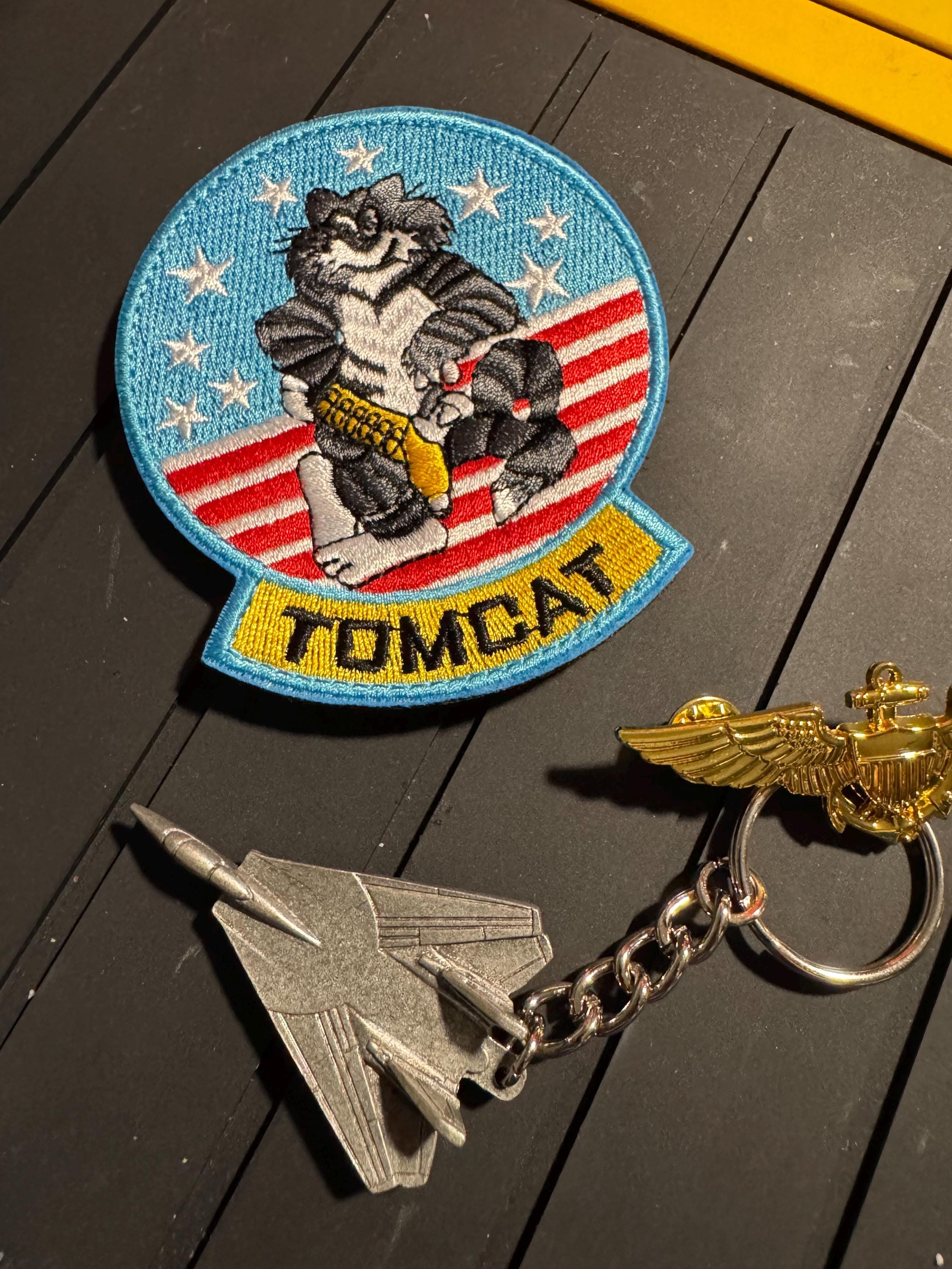 F-14 Tomcat Aviation-inspired Pewter Keychain Set With Wings