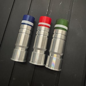 Aliens USCM HERO style pulse rifle m40 grenade metal movie prop replica set of 3 red blue green