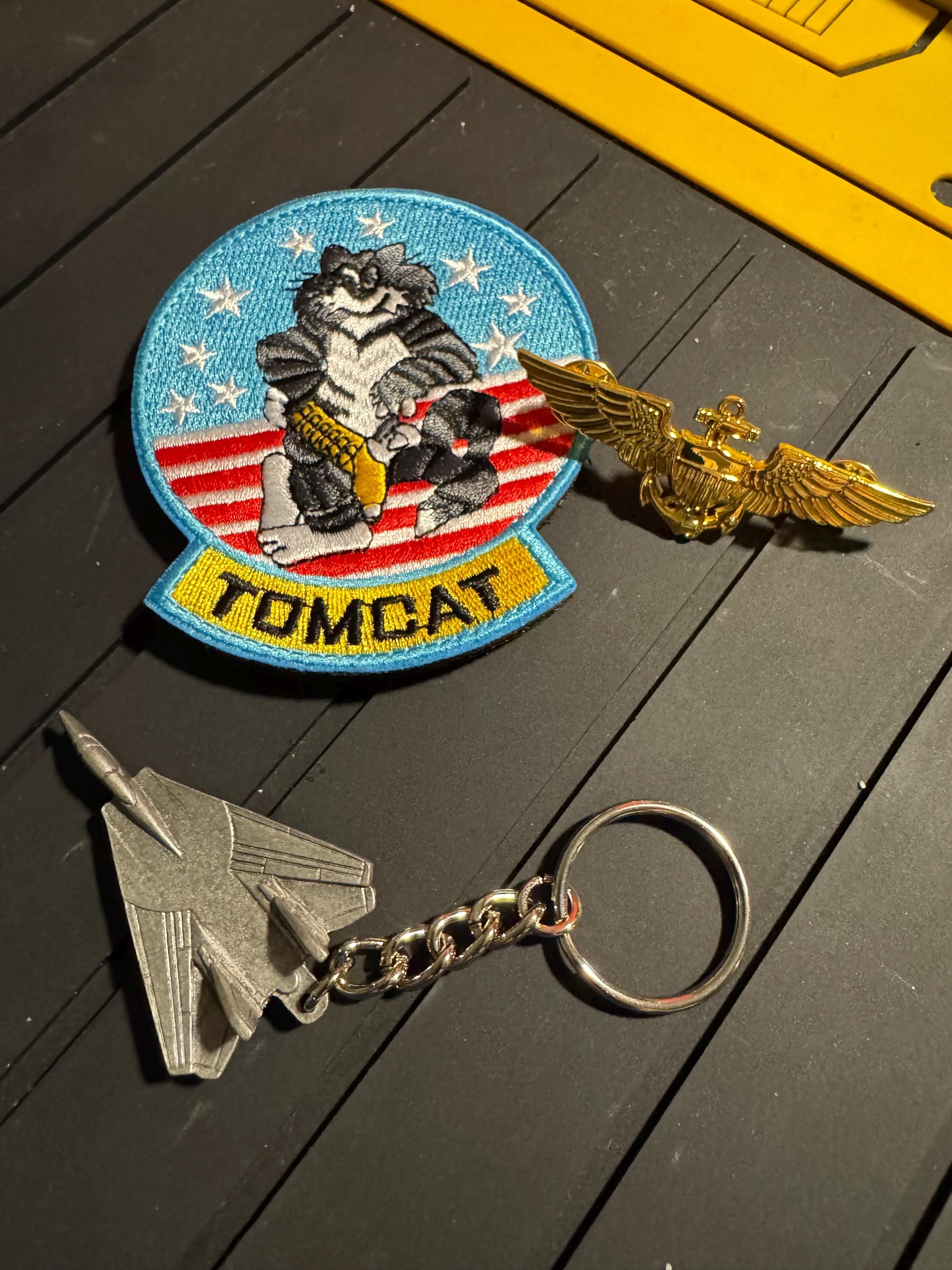 Eagle Crest F-15イーグル&F-14トムキャット ピンバッジセット F-14 Tomcat Aviation-inspired Pewter Keychain Set With Wings