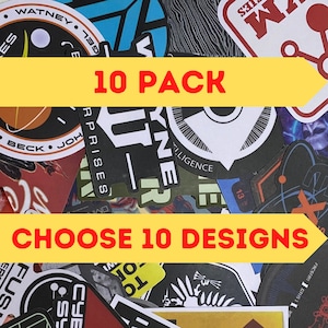 10 STICKER VALUE PACK Sci-fi Sticker Pack Choose 10 stickers