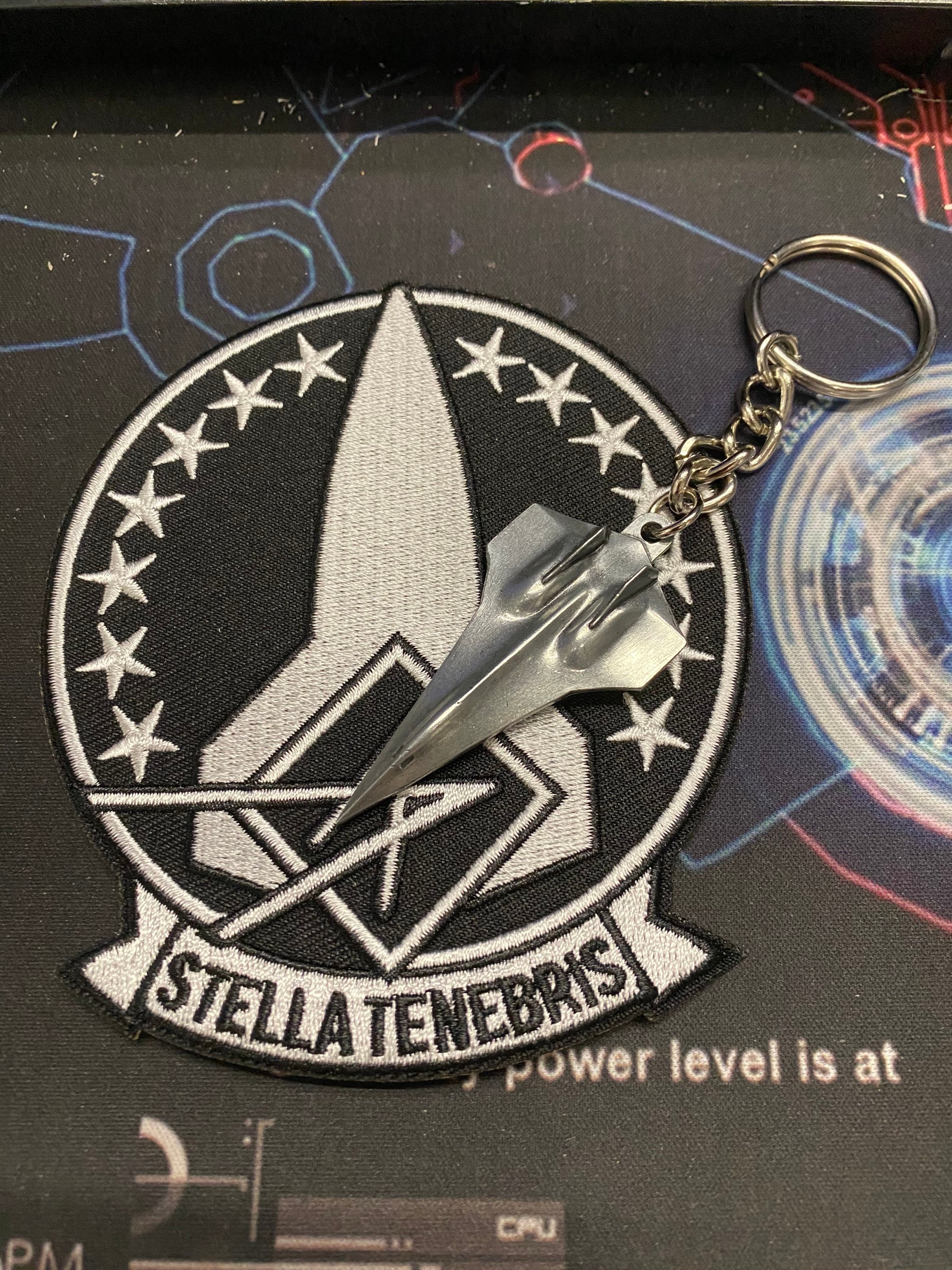 わたせせいぞう 2010 The travelers Star/Star Darkstar SR-72 Plane Keyring Keychain Replica and Mission Patch