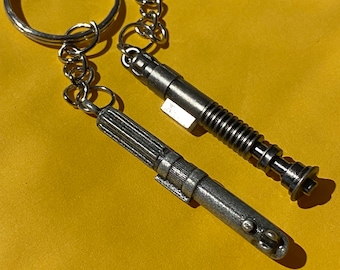 Handmade Alloy Laser sword hilt set keyring keychain ,geek Jewelry, geek Pendant, Gamer Gift, Nerd gift luke vader lightsaber