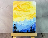 ACEO Original Mystic Range Watercolor by IzzieQ